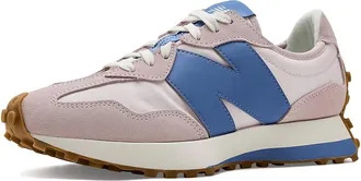 New Balance Classics 327 Womens Shoes Pink Salt/Fairweather Blue : 11.5 B - Medium, Suede/Synthetic