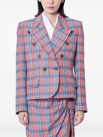 Vivienne Westwood check-pattern double-breasted blazer - Red