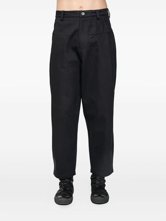 Joe Chia Windu belt-loop trousers - men - Cotton/Polyester - S - Black