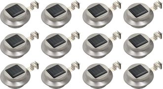 vidaXL L&aacute;mparas Solares Redondas De Exterior 12 Uds Led 12 Cm Vidaxl