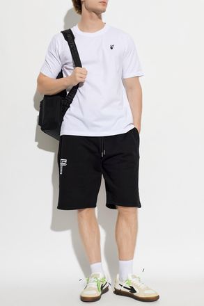 Off-white T-shirt With Embroidered Logo, Mens, White