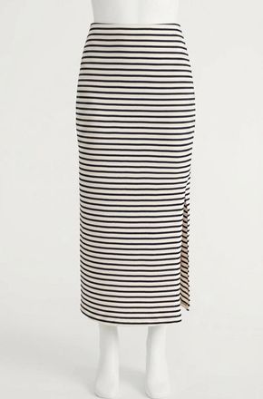 Z Supply Ainslie Stripe Midi Skirt In Eclipse