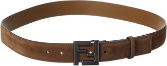 Fendi Fendi Ff Logo Suede Belt