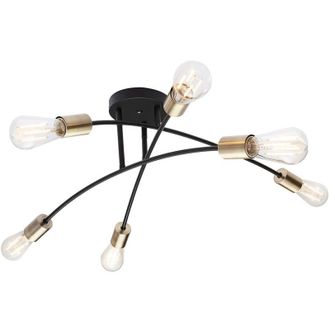 Globo Lighting Plafoniera - Sarini - nero - metallo - &oslash; 70cm - E27 - - Globo