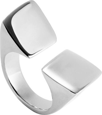 UNOde50 Sterling Silver Plated Ring with Smooth Finish and Square Shape at Nordstrom, Size 9.5