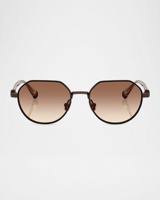 Brunello Cucinelli BC1007T Round Titanium Sunglasses