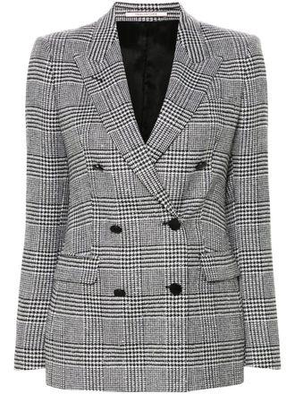 ジャケット Chloe Black/white checkered wool double-breasted blazer Chloé Black/White Checkered Wool Double Breasted Blazer from