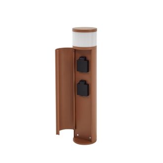 Lucande Lucande - L&aacute;mpara Para Exterior corban En Marr&oacute;n De Aluminio