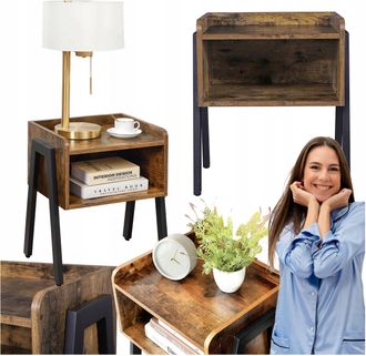 OEM Mesita De Noche Con Estantes Nakastlik Mesita De Noche Tipo Loft Nakaslik