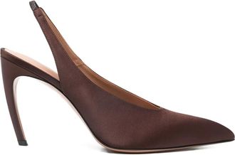 The Attico 95 mm Viper slingback pumps - Bruin