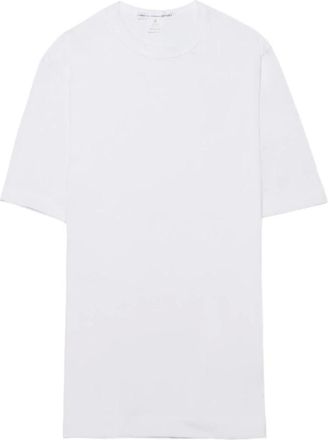 Comme Des Gar&ccedil;ons Camiseta Cl&aacute;sica de Algod&oacute;n con Cuello Redondo - Tops - Hombre - Blanco - L