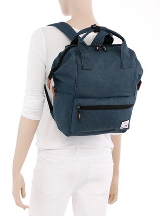 Kangaroos Cityrucksack KANGAROOS, Damen, Gr. B/H/T: 24cm x 31cm x 20cm, blau (dunkelblau), Nylon, unifarben, Rucks&auml;cke Cityrucksack, Freizeitrucksack Arbeitsruc