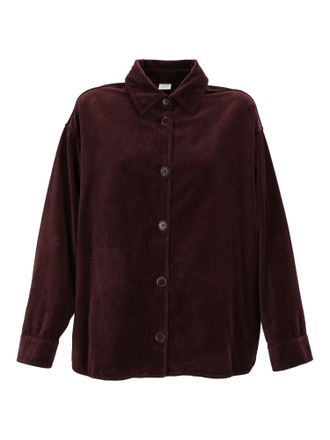Aspesi Burgundy Velvety Textured Jacket
