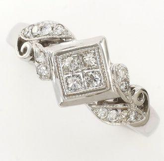 C&A White Gold White Gold (18K) Band Ring (Pre-Owned)