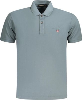 Napapijri Elbas Short Sleeve Jersey Polo - Heren - Polos - Grijs - S - Katoen - Tops