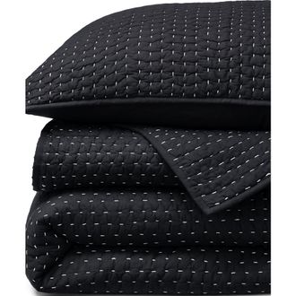 Lands End Seed Stitch Quilt in Black Slate at Nordstrom, Size Twin