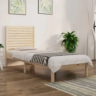 vidaXL Estructura De Cama Madera Maciza 75x190 Cm Vidaxl
