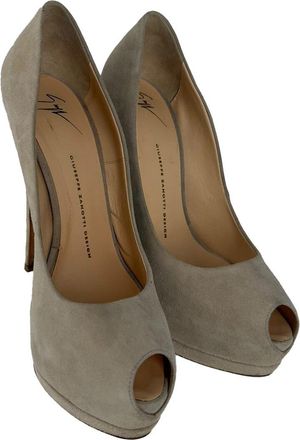 Giuseppe Zanotti Womens Suede Sharon Platform Pump (Authentic Pre-Loved)