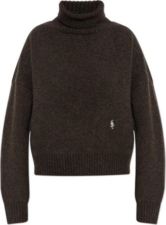 Sporty & Rich Farmhouse Drop Sweater - Dames - Coltruien - Bruin - XS - Wol - Truien & Vesten