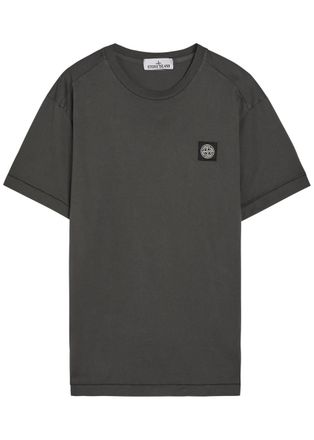 Stone Island Compass Logo Cotton T-shirt - Grey - Xxl