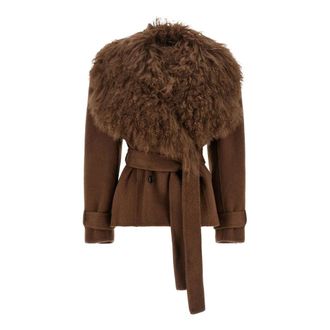 Giuseppe Di Morabito Short Coat - female - Giuseppe Di Morabito - Belted Coats - Brown - 2XS - Coats