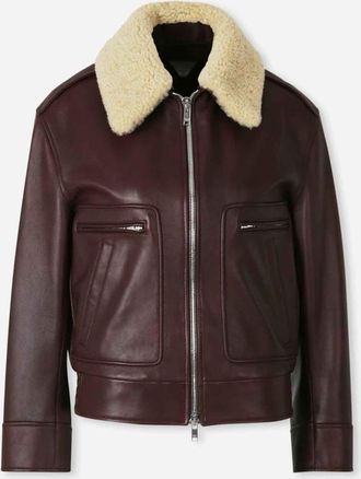 Bottega Veneta Leather Aviator Jacket