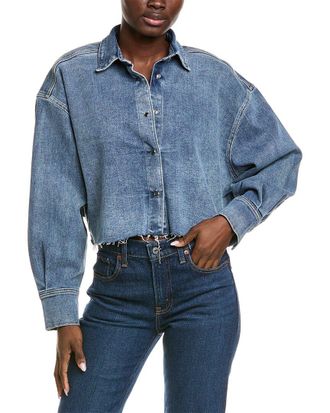 7 For All Mankind Cropped Shirt