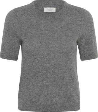 Part Two Ronde hals gebreid - Dames - Truien - Grijs - Maat: 2XL Leer