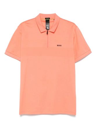 BOSS half-zip polo shirt - Orange