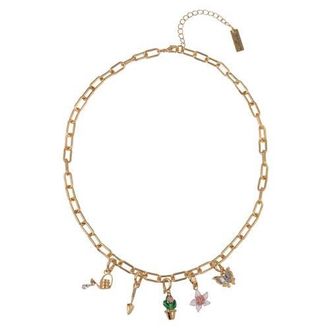 Hallmark Heart Charm Necklace in Gold - Gardening at Nordstrom, Size 18
