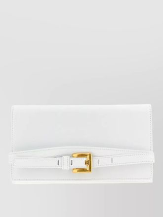 Balmain leather chain wallet on chain