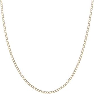 Italian Gold, Inc 10K Pave 2.4Mm Semi-Solid Cuban Link Chain