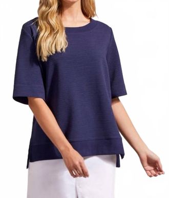 Tribal Ottoman Boatneck Top In Nautical