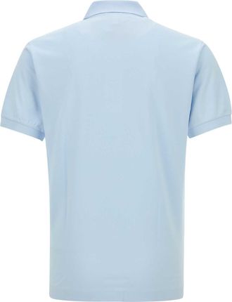 Lacoste Mens Pastel Light-Blue Piquet Polo Shirt T01 Exterior: Cotton T-shirts And Polos