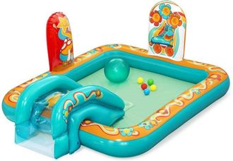 Bestway Piscina Hinchable Parque De Juegos Hippie 193x152x74 Cm +2 A&ntilde;os Jardin 53164