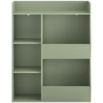 SoBuy Sobuy Biblioteca Infantil Organizaci&oacute;n De Juguetes Infantil Con 5 Compartimentos Mueble De Organizaci&oacute;n De Juguetes Estanter&iacute;a Biblioteca Revisor Verd