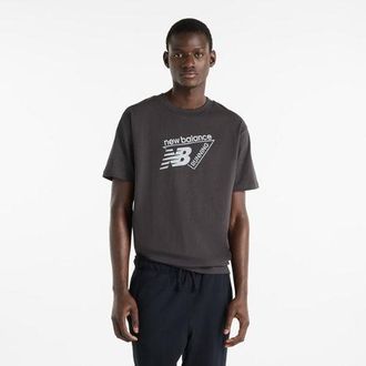 New Balance Hombre Classic Tri-Logo T-Shirt en Gris, Algod&oacute;n, Talla 2XL