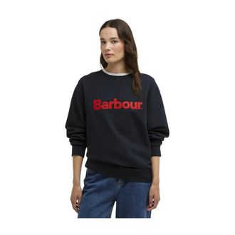 Barbour Hartland Crew Sweatshirt - Dames - Sweatshirts - Blauw - S - Katoen - Hoodies & sweatvesten