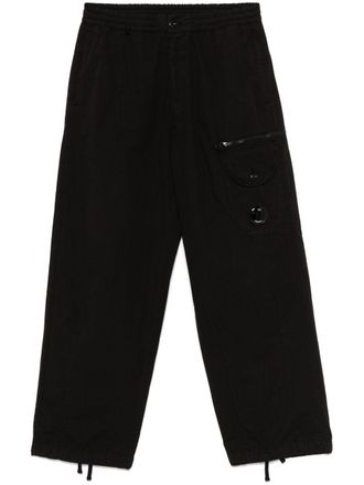 C.P. Company Lens-detail trousers - men - Cotton - 52 - Black
