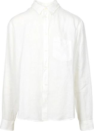Mauro Grifoni Casual Shirt - Heren - Casual Overhemden - Wit - 2XL - Linnen - Overhemden