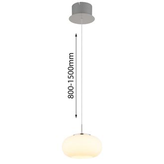 Globo Lighting L&aacute;mpara Colgante - Quintara - Acero - Vidrio - &Oslash; 20cm