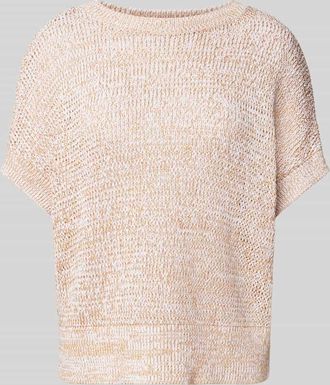 A|X Armani Exchange Strickpullover mit gerippten Abschl&uuml;ssen in Apricot, Gr&ouml;&szlig;e S