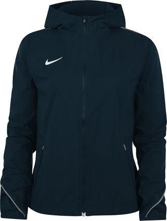 Nike Prestatiegerichte geweven jas voor dames (Obsidiaanzwart)