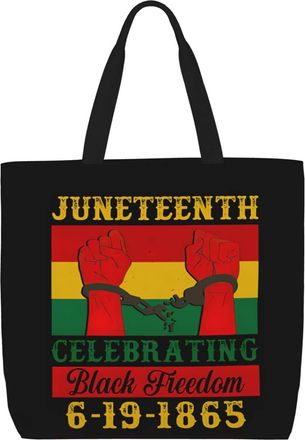 Generic Women Handbag Juneteenth Celebrations Black American Freedom Day Womens Tote Bag Girls Print Shopping Bags, For Holiday, Graduation, Birthday, Swim, C