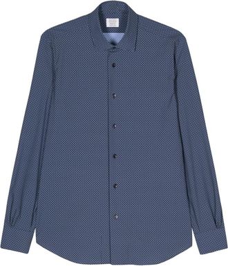Mazzarelli Geometric-print Shirt
