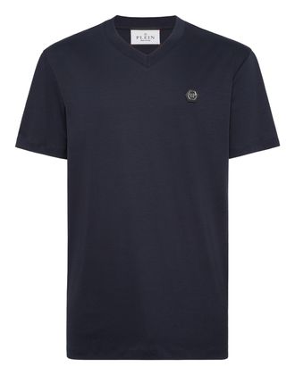 Philipp Plein Basic V-Neck T-Shirt Hexagon