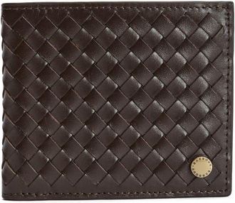 Barbour Farne RFID Woven Leather Bifold Wallet in Brown at Nordstrom