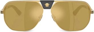 Versace 10025A Zonnebril - Heren - Zonnebrillen - Geel - 61 MM - Accessoires