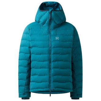 Hagl&ouml;fs Spitz Down Hood Daunenjacke f&uuml;r Damen | blau/t&uuml;rkis