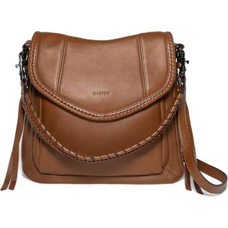 Aim&eacute;e All for Love Convertible Leather Shoulder Bag in Chestnut at Nordstrom